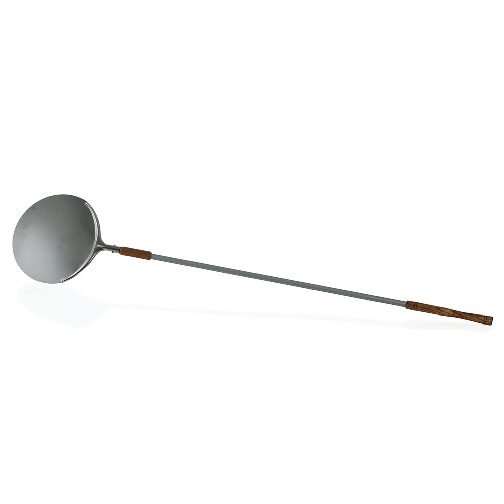 WAS Pizzaschaufel, 200 cm, Schaufel Ø 40 cm, beweglicher Holzgriff, Aluminium, H