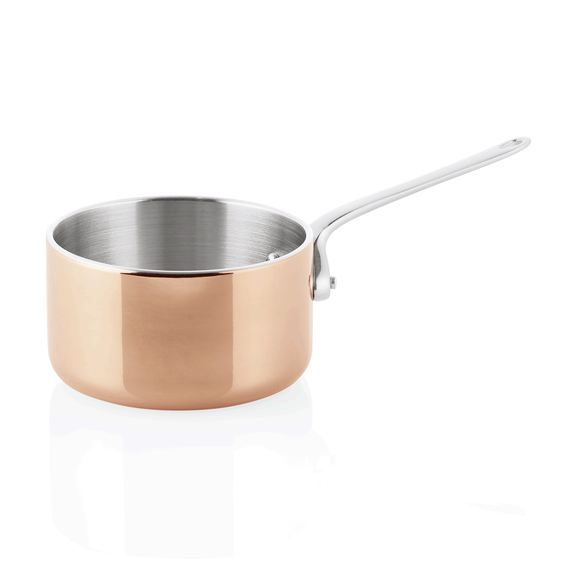 WAS Mini Servierkasserolle MINI COPPER 3PLY, Ø 7 cm, 130 ml, Kupfer, Aluminium, 