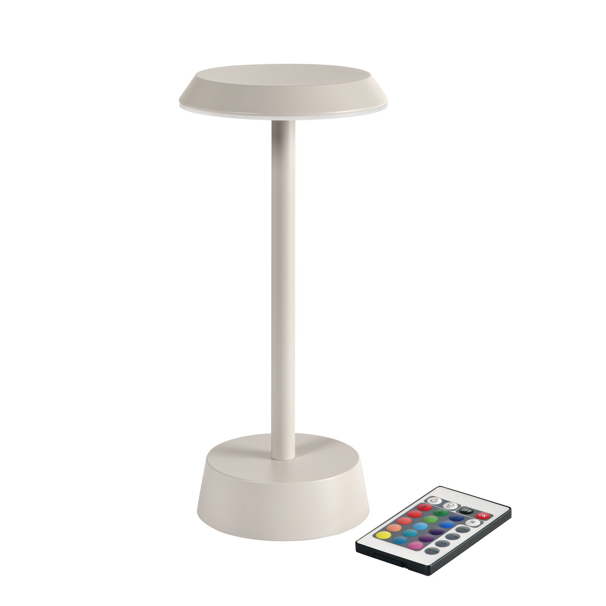 Duni LED Lampen kabellos wiederaufladbar Nour 26 cm x Ø 11,8 cm taupe