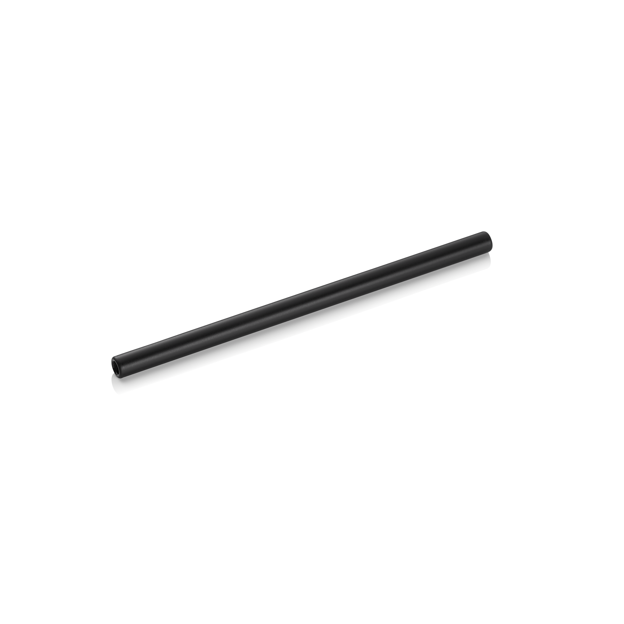 WAS Glastrinkhalm mit Bürste Set NOCTURN, 15 cm, Ø 8 mm, schwarz, Set á 50 Stück
