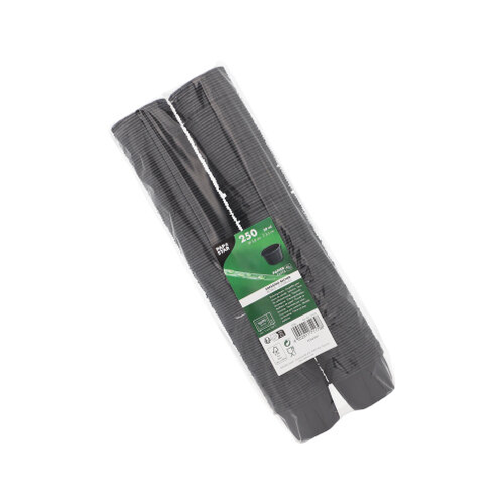 Papstar Dressingbecher, Papier 50 ml Ø 5,8 cm · 3,5 cm schwarz