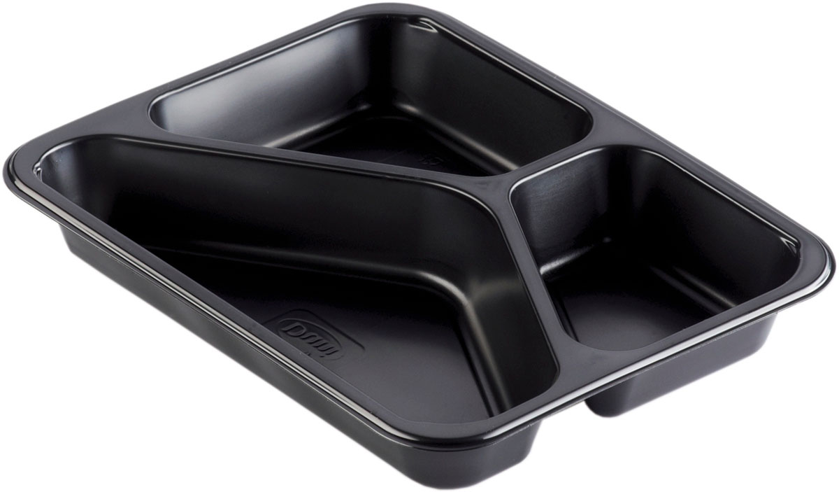 Duni PP-Schale Caterline 3-geteilt 227 x 178 x 32 mm
