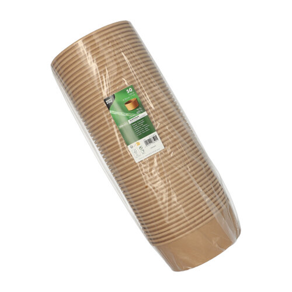 Papstar Salatschalen, Pappe rund 1300 ml Ø 18,4 cm · 7 cm braun