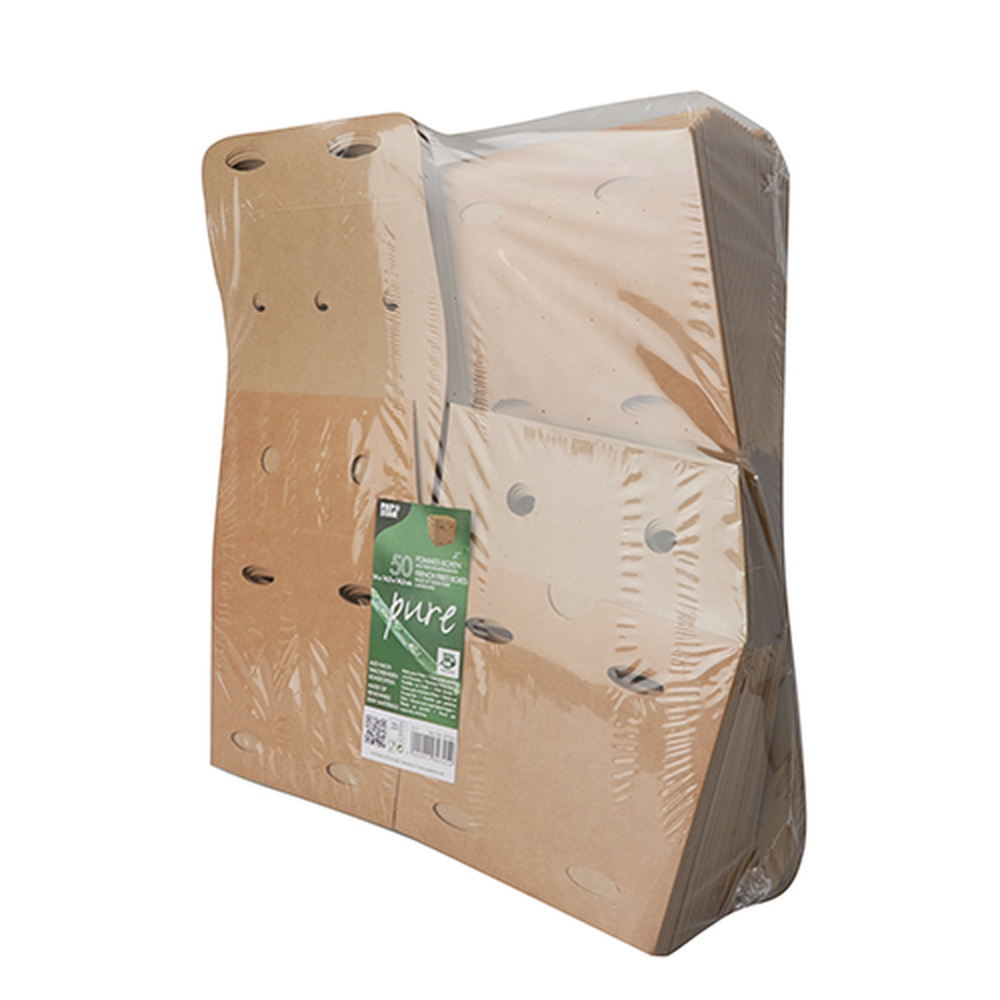 PAPSTAR Pommes-Frites-Boxen, Pappe pure 14 cm x 14,5 cm x 14,5 cm braun 1