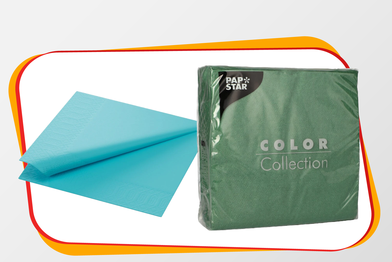 blau, Serviette, Papierserviette, Color Collection, rechteckige Serviette