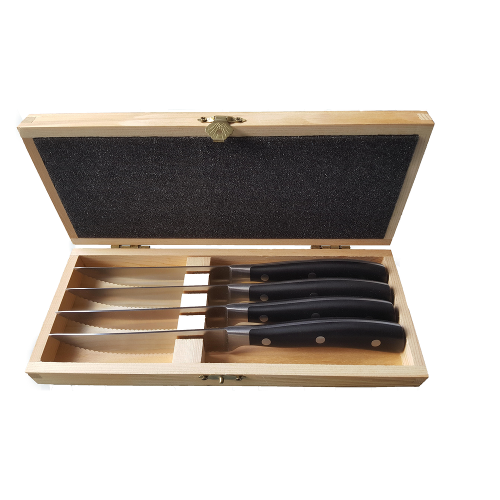 Solex Black Angus Steakmesser Set mit schwarzem POM-Griff