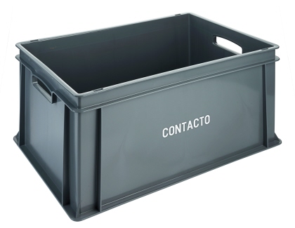 Contacto Stapel-Transportkasten, hoch 60 x 40 x 31 cm, grau