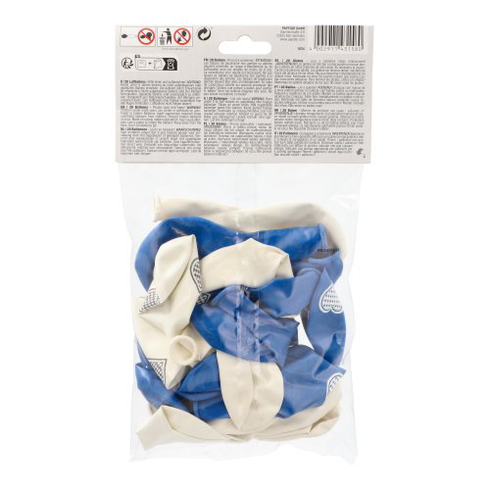 Papstar Luftballons Ø 25 cm farbig sortiert "Bayrisch Blau"