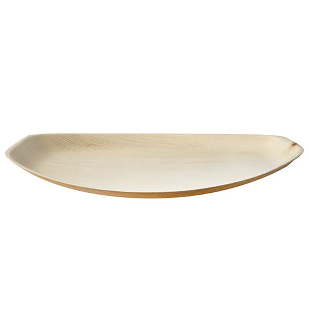Papstar Tabletts, Palmblatt "pure" oval 37 cm x 25 cm x 3 cm