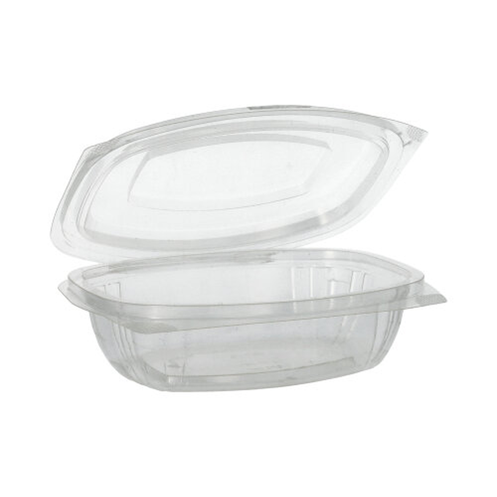 PAPSTAR Feinkost- und Salatschalen mit Klappdeckeln, PLA pure 375 ml 4,8 cm