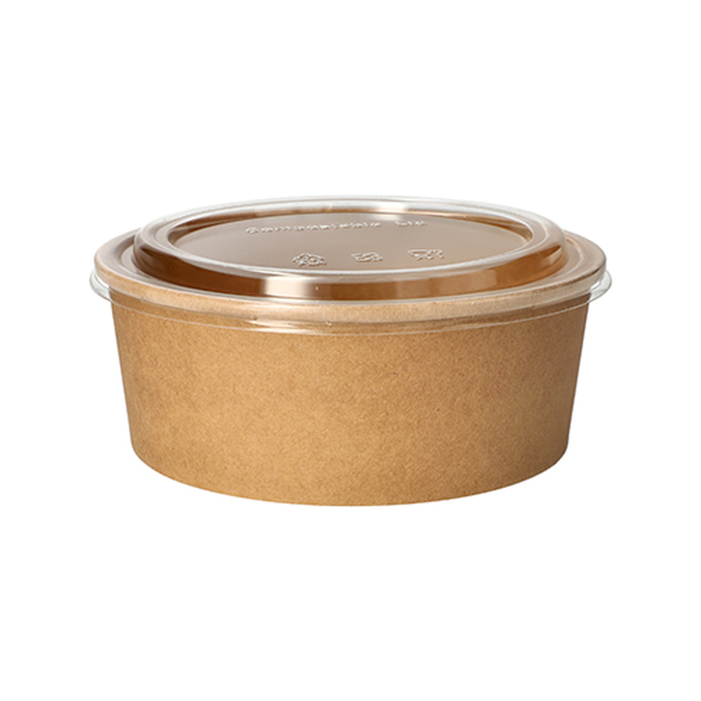 Papstar Deckel für Salatschalen, PLA rund Ø 18,4 cm · 2 cm klar