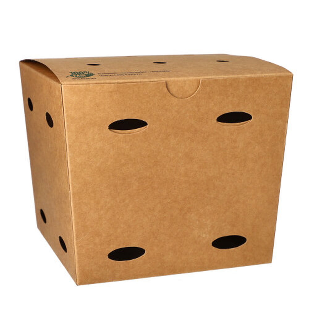 PAPSTAR Pommes-Frites-Boxen, Pappe pure 14 cm x 14,5 cm x 14,5 cm braun 1