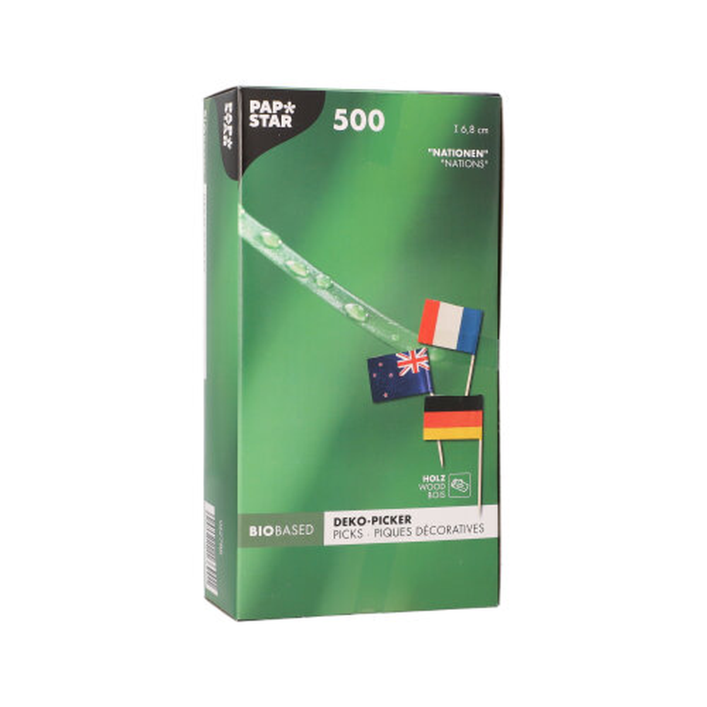 Papstar Deko-Picker 8 cm "Nationen"