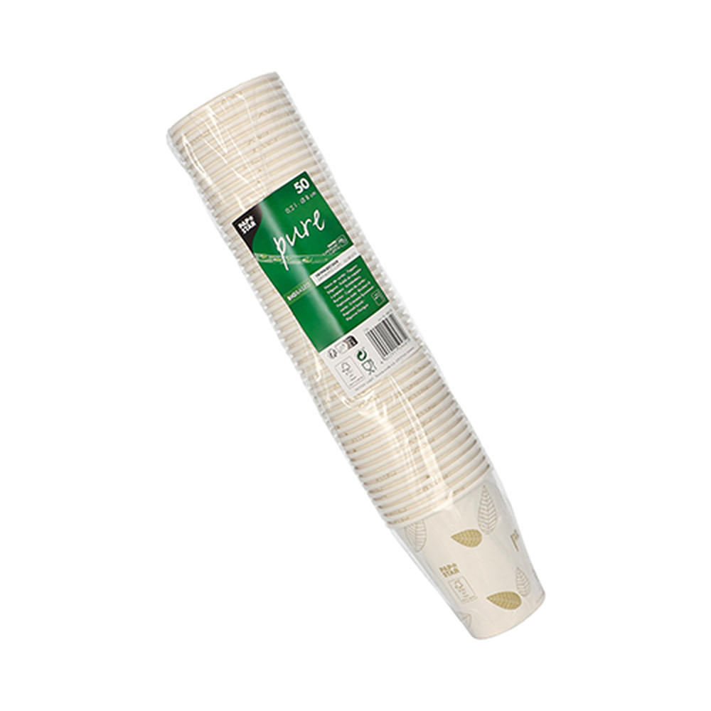 Papstar Trinkbecher, Pappe "pure" 0,2 l Ø 8 cm · 9,2 cm "ZERO"