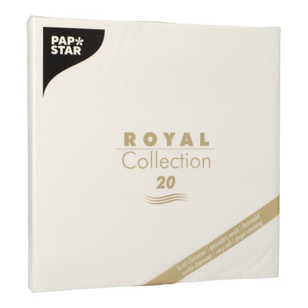 Papstar Servietten "ROYAL Collection" 1/4-Falz 40 cm x 40 cm weiss