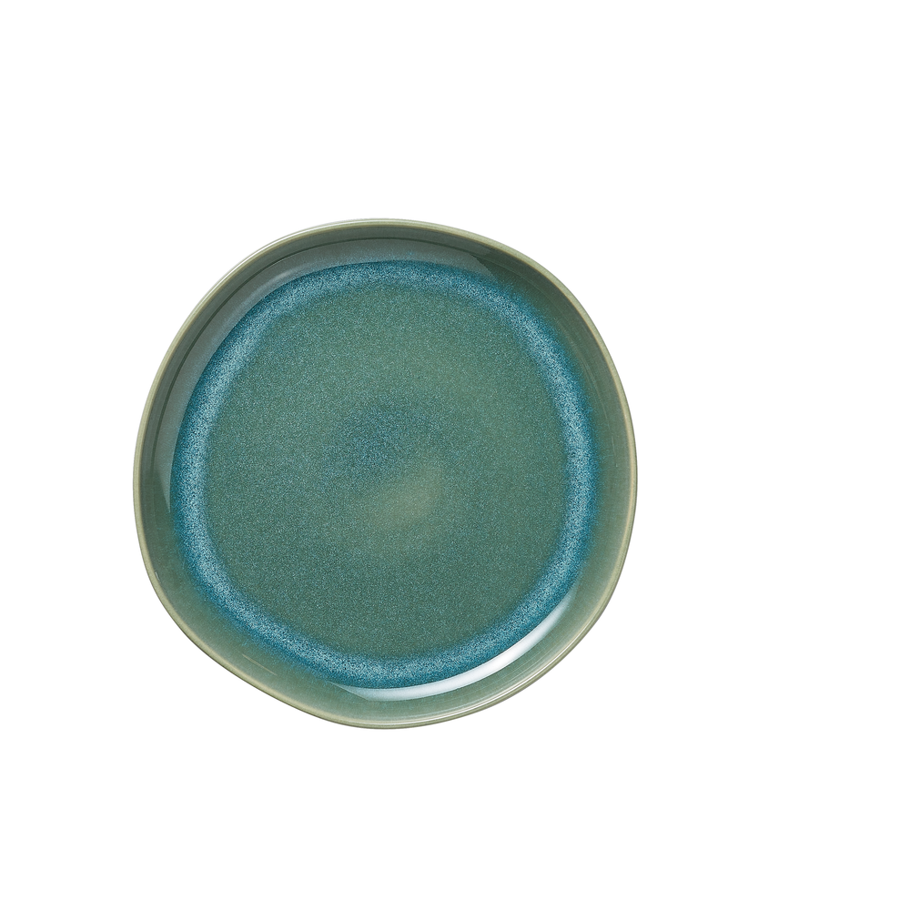 WAS Teller Set ROCKZZERO, flach, Ø 22 cm, Set á 6 Stück, myrtle green, Steinzeug