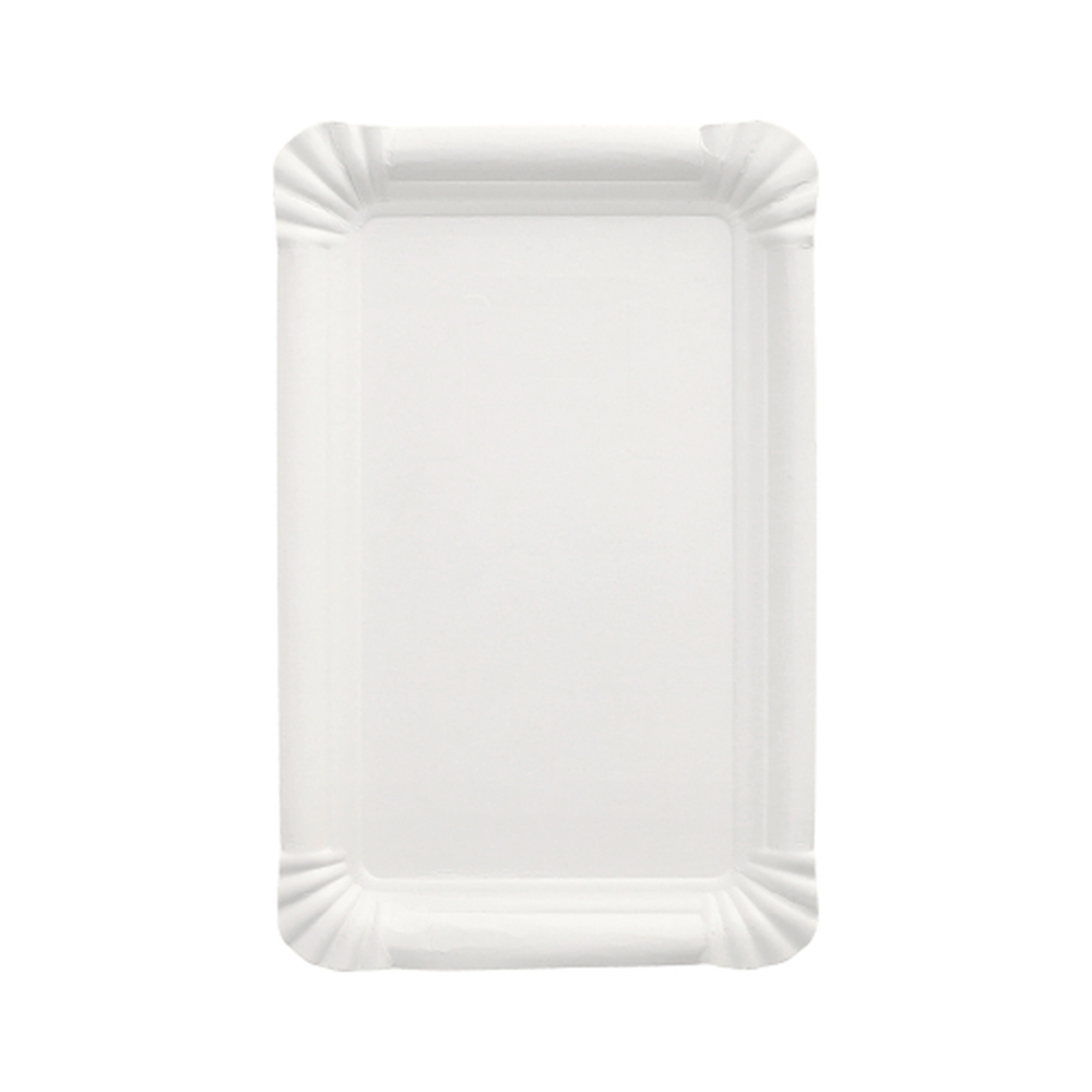 Papstar Teller, Pappe "pure" eckig 13 cm x 20 cm weiss