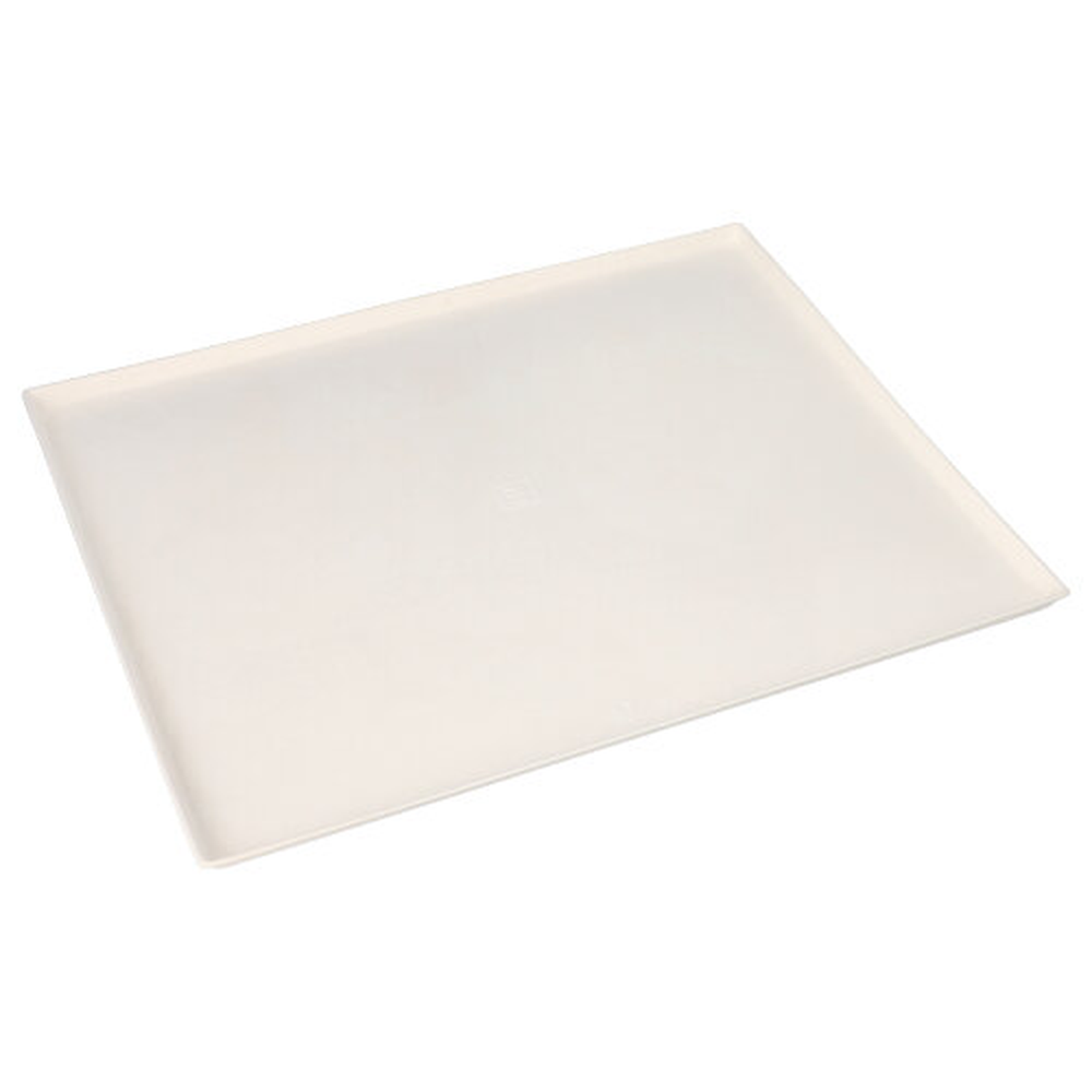 PAPSTAR Servierplatten, Zuckerrohr pure eckig 26,5 cm x 32,5 cm x 1 cm weis