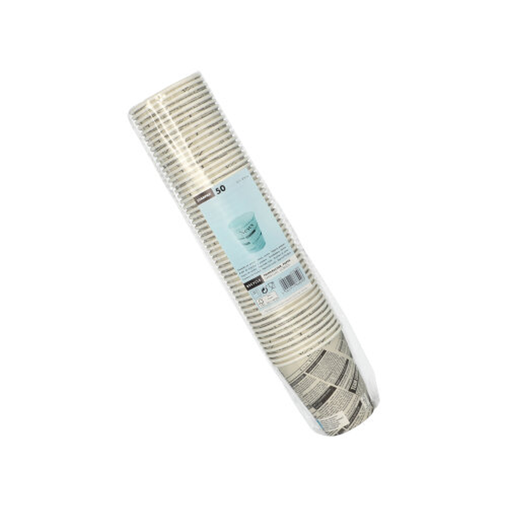 Papstar Trinkbecher, Pappe "To Go" 0,2 l Ø 8 cm · 9,2 cm "Newsprint"