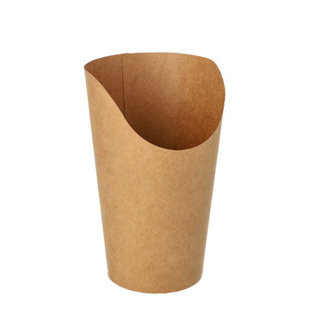 Papstar Wrap Cups, Pappe 470 ml 13,4 cm x 8 cm x 7,7 cm braun