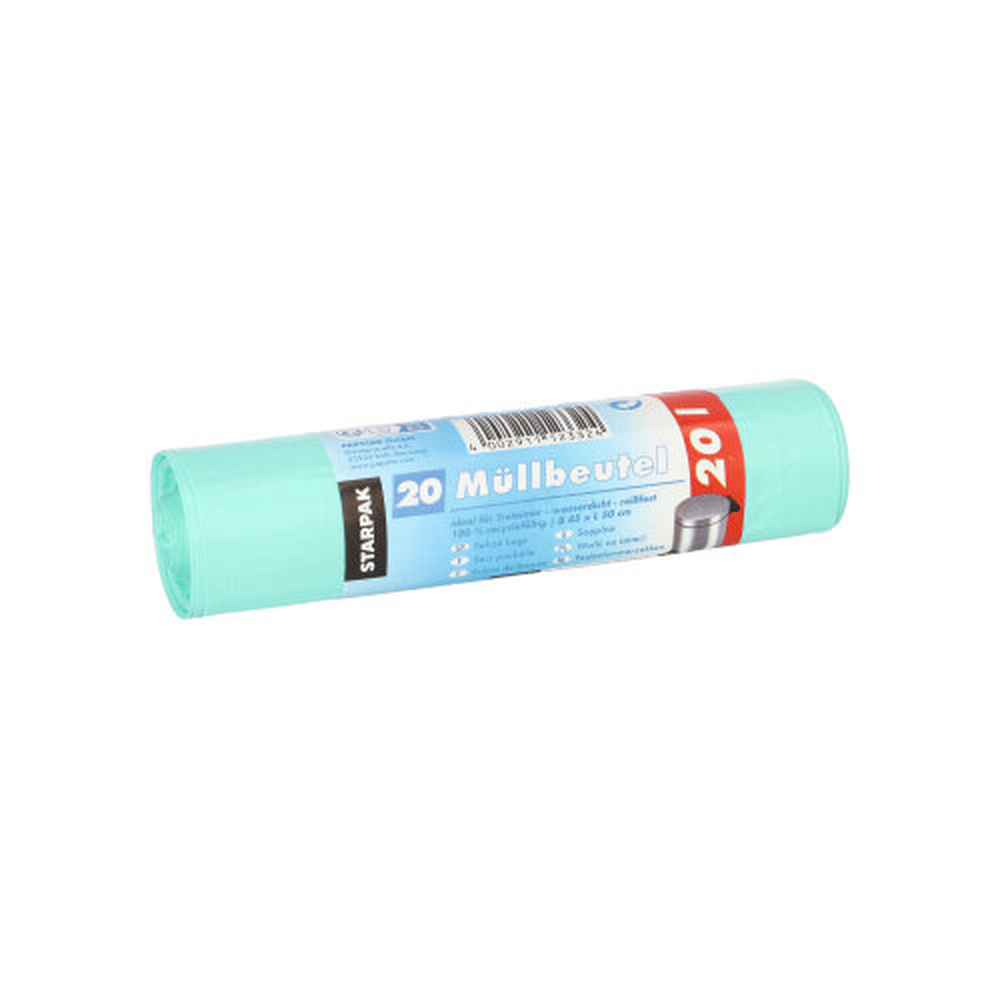 Papstar Müllbeutel, HDPE 20 l 50 cm x 45 cm mint