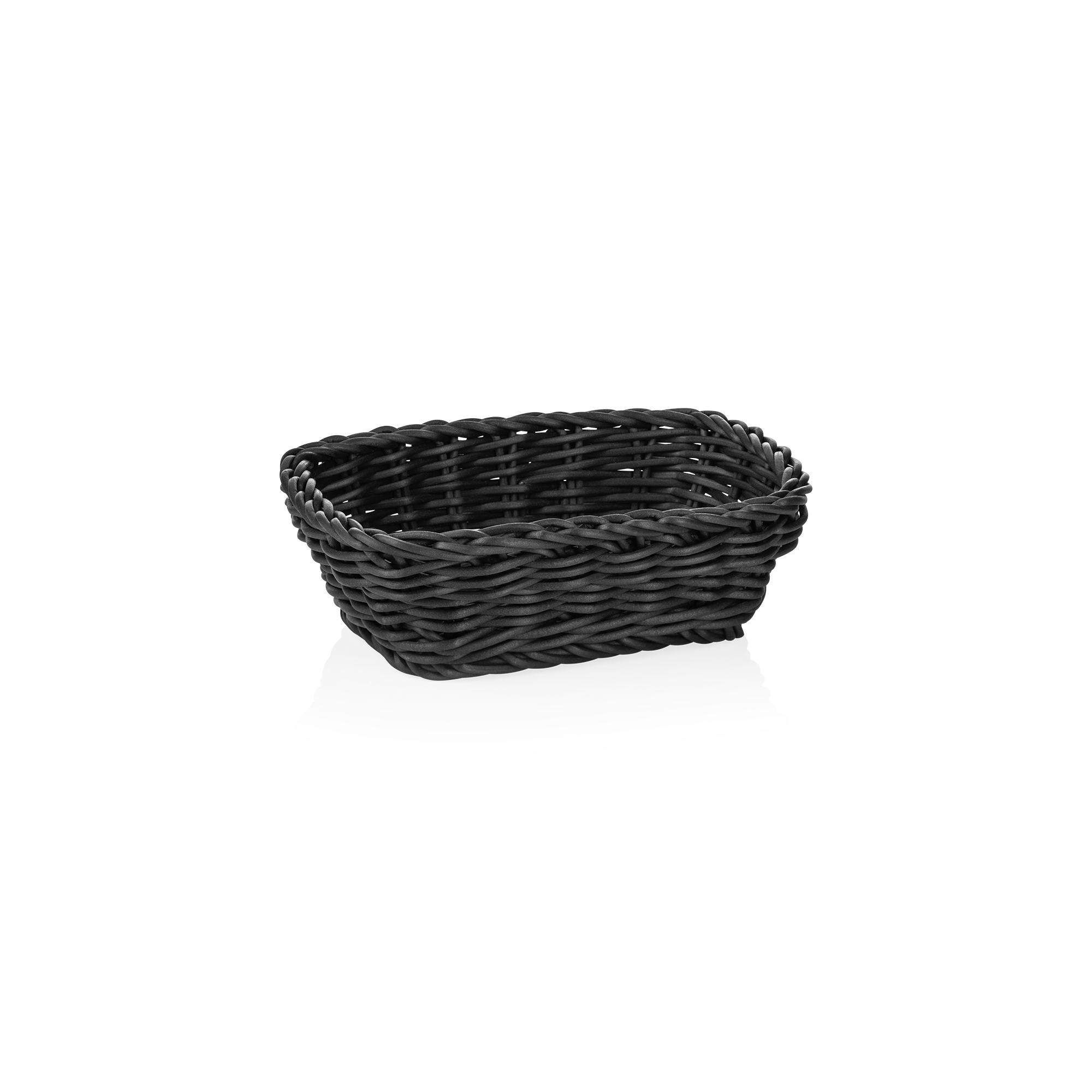 WAS Korb WEAVER PRO Tischkörbe, 19 x 13 x 6 cm, schwarz, Polypropylen