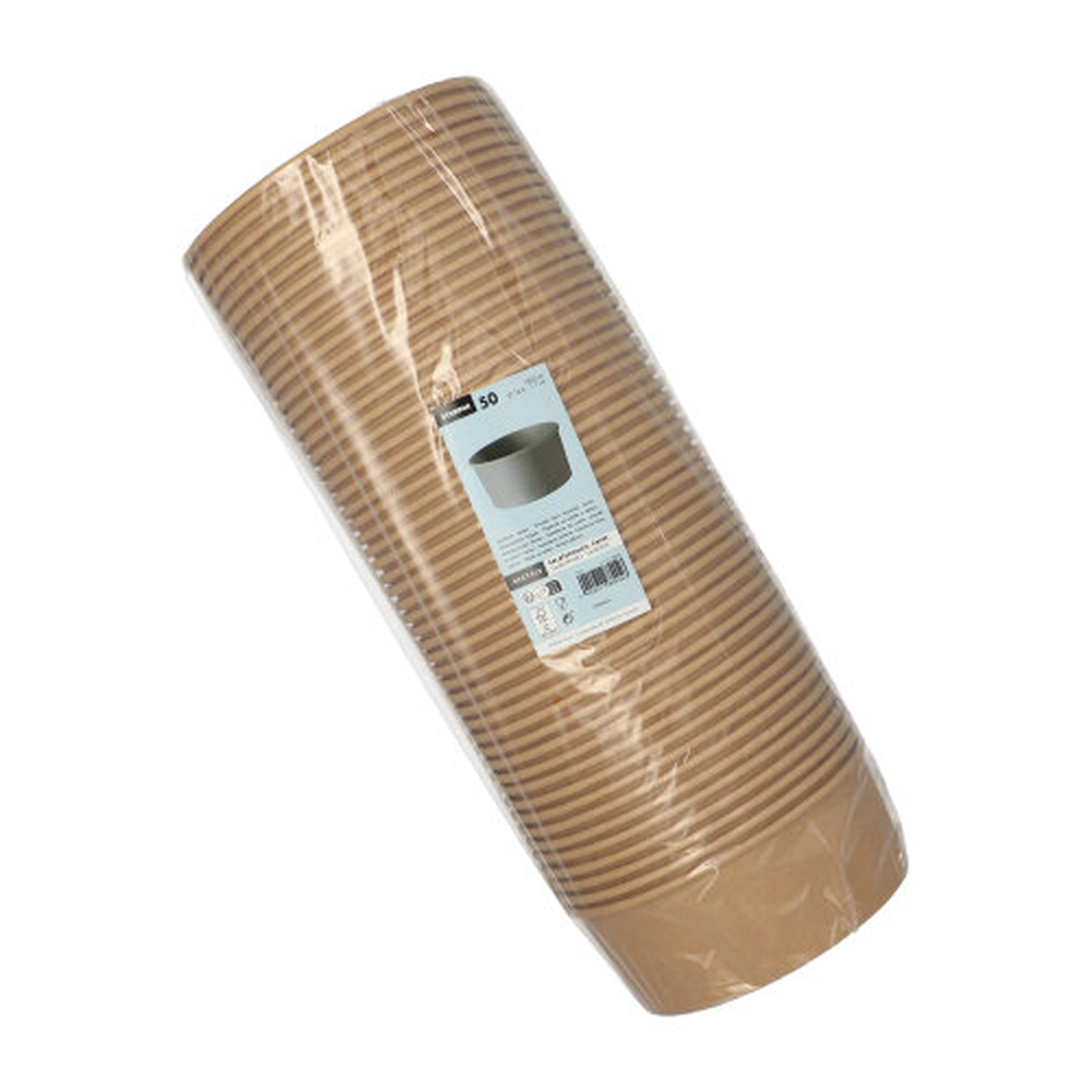 Papstar Salatschalen, Pappe rund 1300 ml Ø 18,4 cm · 7 cm braun