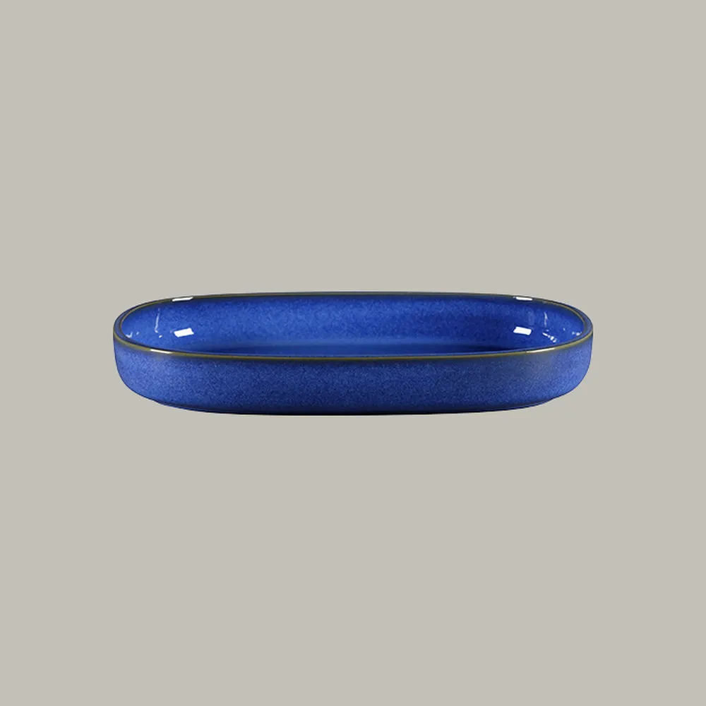 RAK Platte oval tief - cobalt Serie: Ease L 33.2 cm / W 23.2 cm / Ht. 4.5 cm / 