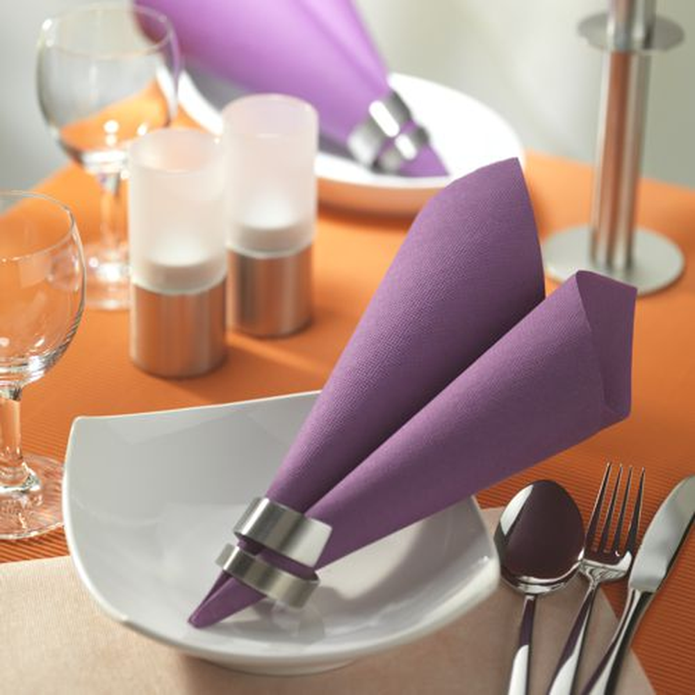 Papstar Servietten "ROYAL Collection" 1/4-Falz 40 cm x 40 cm lila