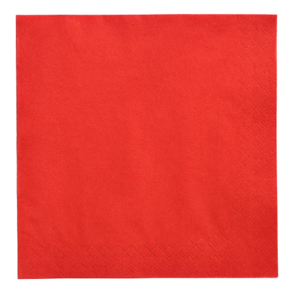 Papstar Servietten, 3-lagig 1/4-Falz 40 cm x 40 cm rot