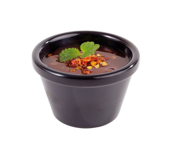 APS Dip-Schälchen -CASUAL- Ø 6 cm, H: 3,7 cm , Melamin, schwarz, 0,04 Liter