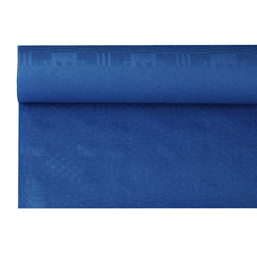 Papstar Papiertischtuch mit Damastprägung 6 m x 1,2 m dunkelblau