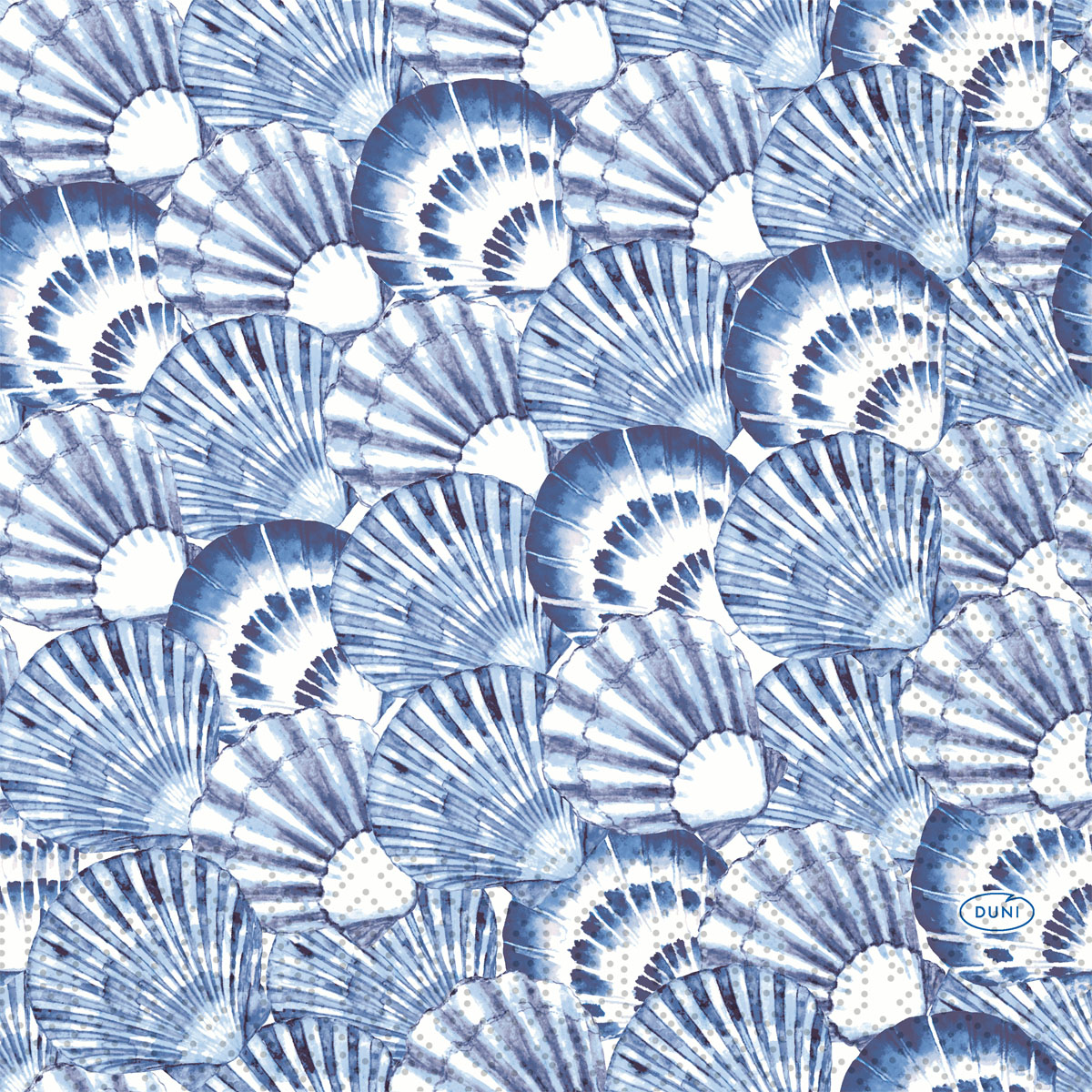 Duni Zelltuchservietten 33 x 33 cm 3-lagig 1/4 Falz Tide