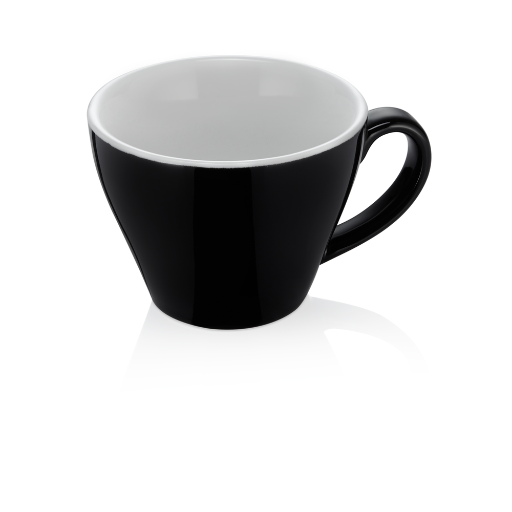 WAS Espresso doppio Set ITALIA BLACK, 180 ml, Ø 8,5 cm, Set á 6 Stück, Porzellan