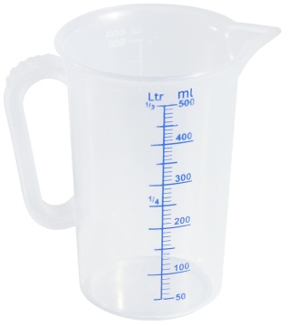 Contacto Messbecher, transparent 0,5 l