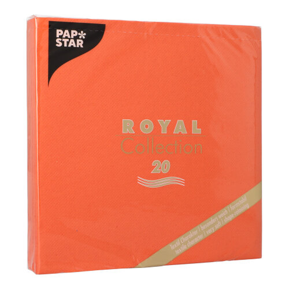 Papstar Servietten "ROYAL Collection" 1/4-Falz 40 cm x 40 cm nektarine