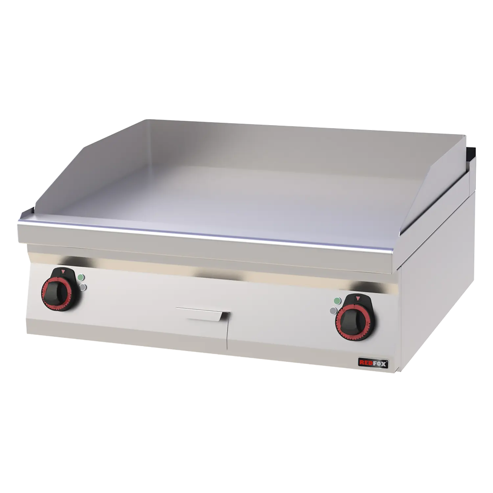 RM Gastro Grillplatte 80x51 elektrisch glatt ohne Unterbauten 400 V / REDFOX - F