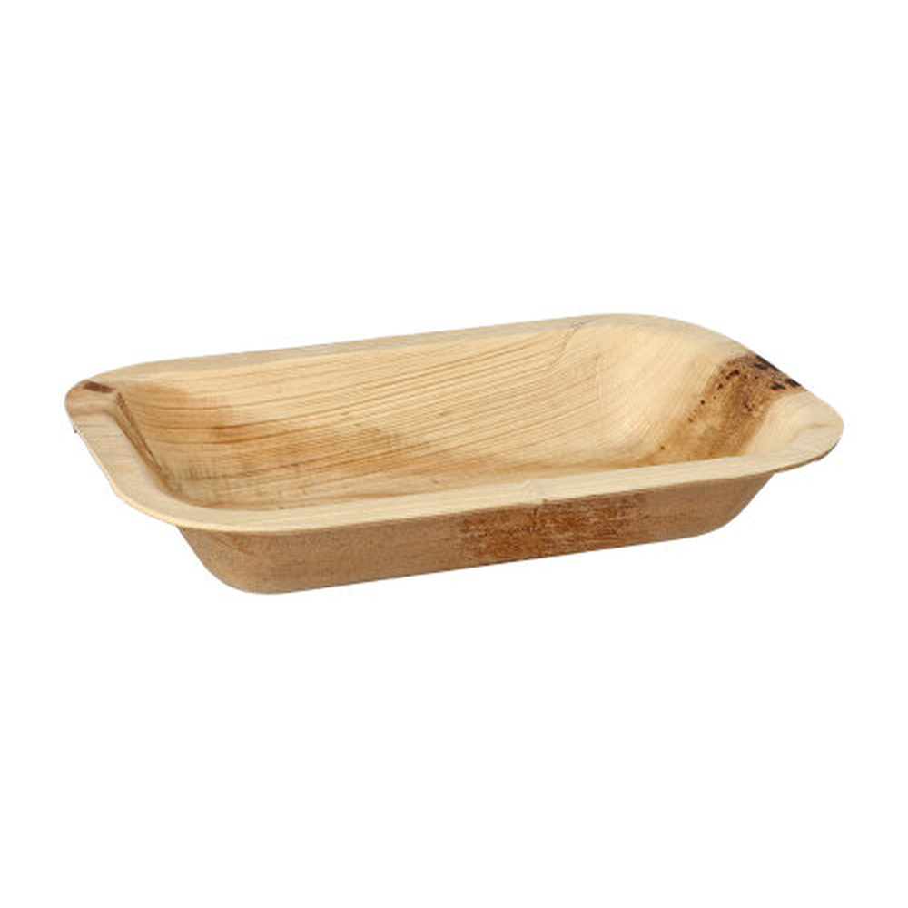 PAPSTAR Siegelschalen Palmblatt pure eckig 400 ml 4 cm x 15 cm x 24 cm unge