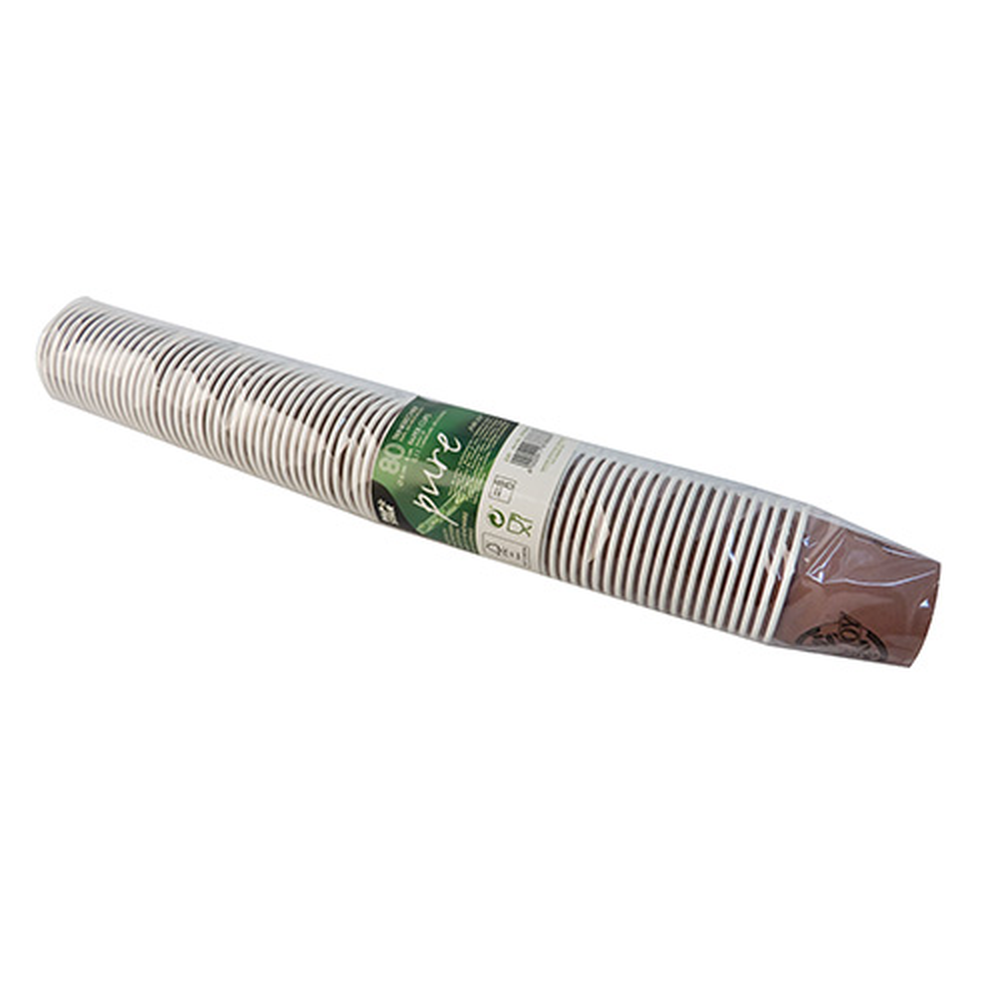 Papstar Trinkbecher, Pappe 0,1 l Ø 6 cm · 6 cm lila "Pure Joy"