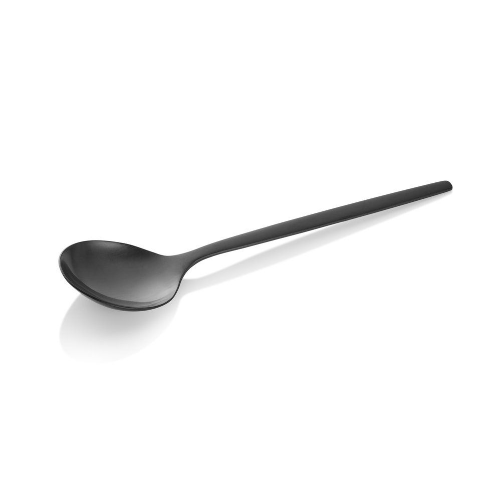 WAS Suppenlöffel ALEX BLACK, mit schwarz, matter PVD Beschichtung, 18 cm, Set á