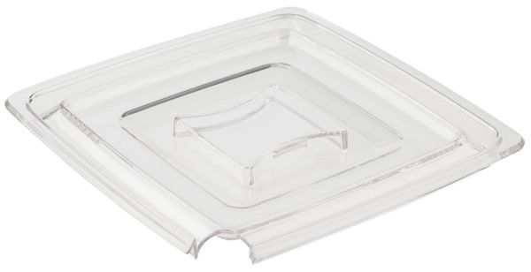 APS Deckel -PURE- 19 x 19 cm, H: 1,5 cm , SAN, mit Löffelaussparung