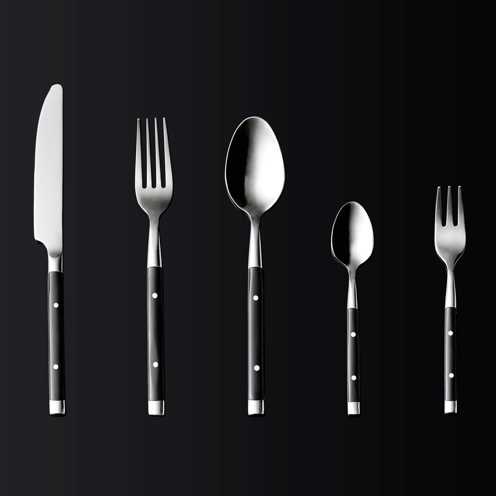 WAS Menülöffel BISTRO TREND, 20 cm, mit Kunststoffgriff, Set á 12 Stück, Chromst