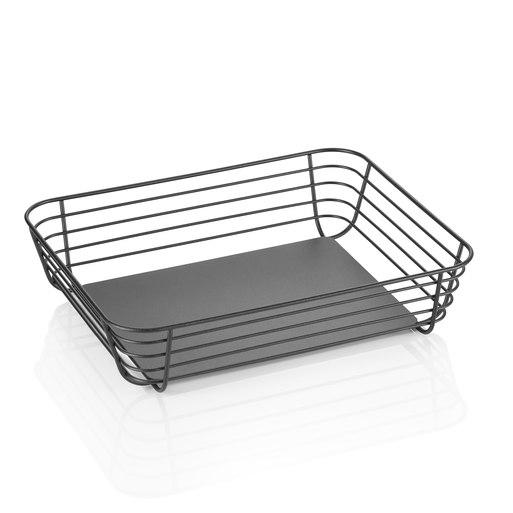 WAS GN Buffetkorb 1/2 STEELNEST, Höhe 8 cm, pulverbeschichtet, Metall