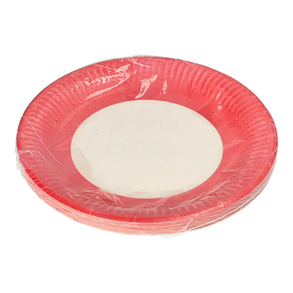 Papstar Teller, Pappe rund Ø 23 cm rot
