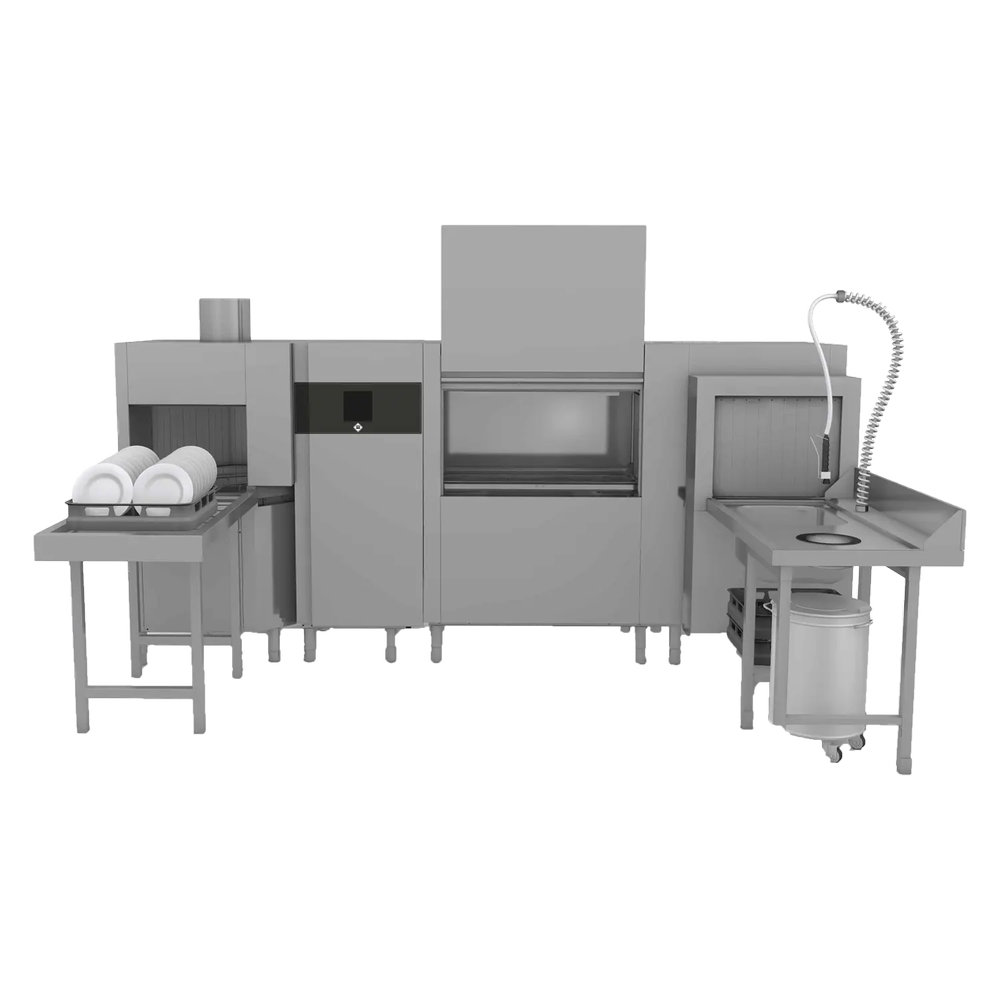 RM Gastro Tunnelspülmaschine 270, Kaltwasser, Ausgang links, Eckvorwaschmodul, E