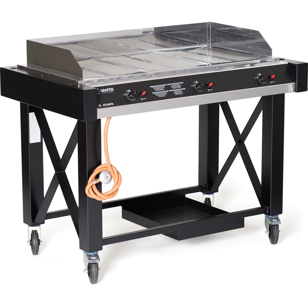 Hendi Gasgrill Atlanta, HENDI, Schwarz, 13kW, 1285x770x(H)917mm