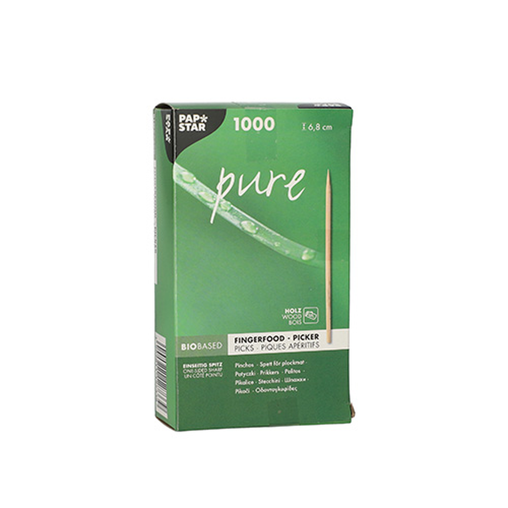 Papstar Fingerfood - Picker "pure" 6,8 cm einseitig spitz