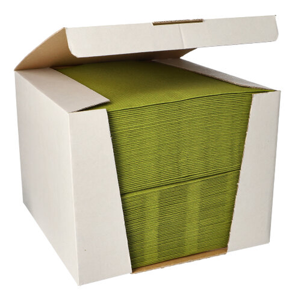 Papstar Servietten "ROYAL Collection" 1/4-Falz 40 cm x 40 cm olivgrün