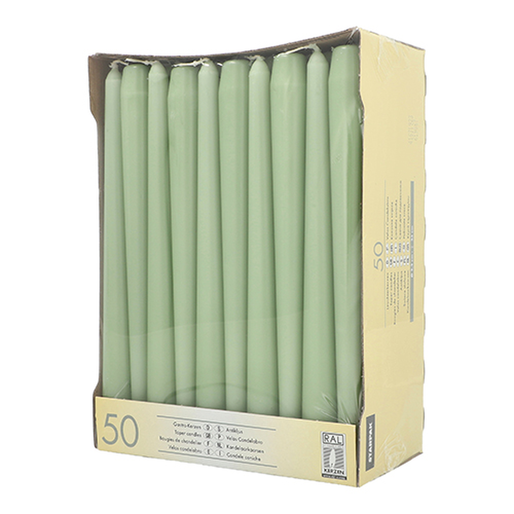 Papstar Leuchterkerzen Ø 2,2 cm · 25 cm jadegrün
