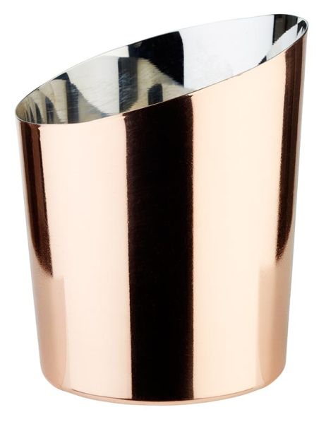 APS Servier-Eimer / -Becher Ø 9,5 cm, H: 8,5 / 11,5 cm , Edelstahl, Kupfer-Look